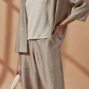 Pantalon droit Beige