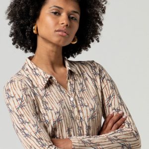 Chemise à manches longues Écru
