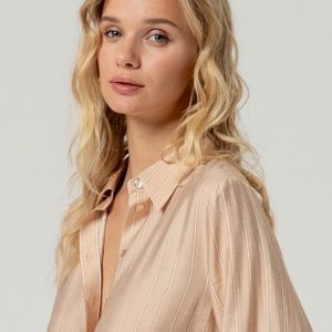 Chemise longue Beige