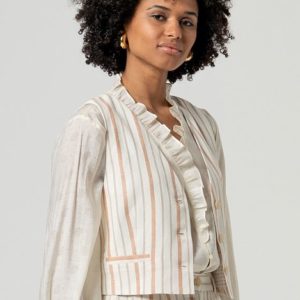 Gilet court Écru