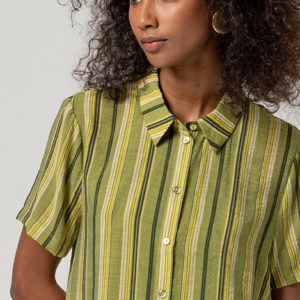 Chemise longue manches courtes Multicolore